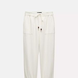 Zara Drawstring Linen Pants 🤍